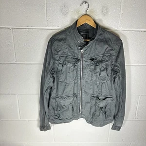 G Star Raw Jacket Mens Large Grey Overshirt Military Utility Cargo Chore Anson* - Picture 1 of 11
