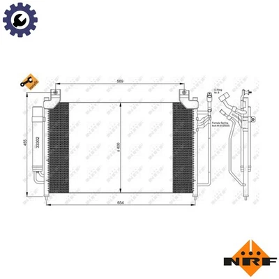 CONDENSER AIR CONDITIONING 35881 FOR MAZDA L3-VDT/L3K7 2.3L L5-VE 2.5L 4cyl - Image 1 of 4
