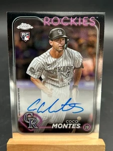 2024 Topps Chrome Coco Montes Rookie Auto #RA-CMO Colorado Rockies - Picture 1 of 2