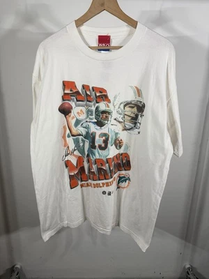 Vintage 1990s Miami Dolphins Dan Marino Air Marino T-Shirt XL Men’s Football NFL - Image 1 of 4