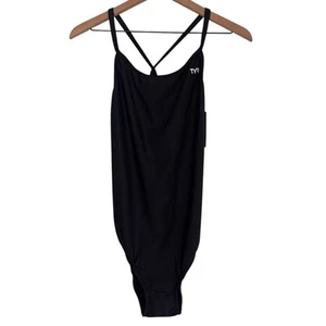 TYR SOLID DIAMOND FIT-AL-BD BLACK ONE PIECE PLUS SIZE 42 OR 2X SWIMSUIT NWT - Picture 1 of 6