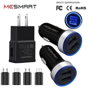 Wall Car Charger Type C Female to Micro USB Male Converter for Samsung Acer HTC - Picture 1 of 35