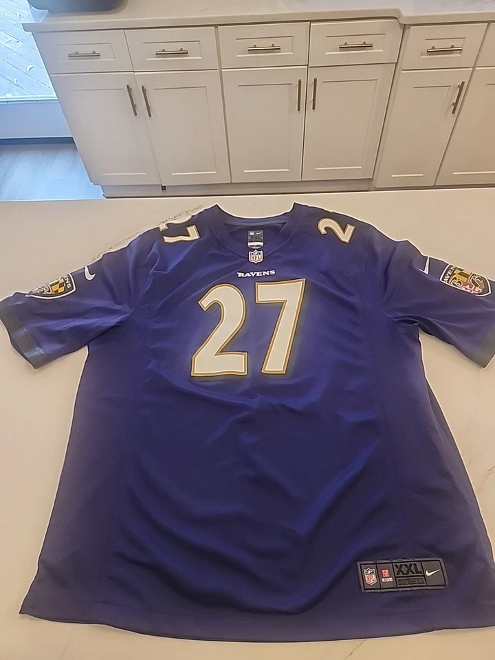 Camiseta Nike Baltimore Ravens NFL #27 Dobbins XXL púrpura  Foto 1 de 4
