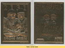 1990 Bleachers 23 Karat Gold /30000 Lou Gehrig Cal Ripken Jr (2131 Iron Men) HOF
