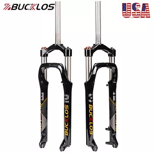 Snow Touring 26×4.0" Bike Suspension Fork 1-1/8 in Threadless Disc Fat Tire Fork - Picture 1 of 9