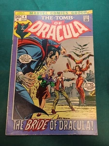  The Tomb of Dracula #4 Sept. 1972 🦇  The Bride of Dracula! FN+ - Picture 1 of 6