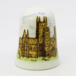 CAVERSWALL COLLECTABLE THIMBLE 'CANTERBURY CATHEDRAL' - Picture 1 of 5