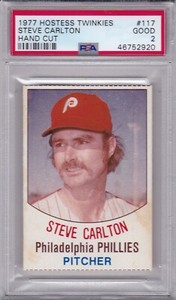1977 Hostess TWINKIES #117 STEVE CARLTON (HOF) PSA 2 GOOD Phila PHILLIES TOUGH!