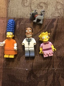 LEGO THE SIMPSONS Lot of 3 Collectible Minifigures Marge Doctor Hubert Lisa Cat - Picture 1 of 3
