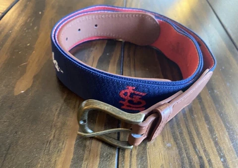 St. Louis Cardinals Blue Logo Stretch Belt Approx 34-38" Cover