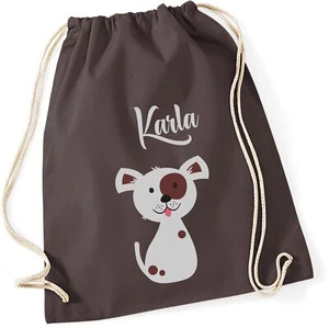 Turnbeutel mit Namen | Buntes Motiv Hund - Bild 1 von 19