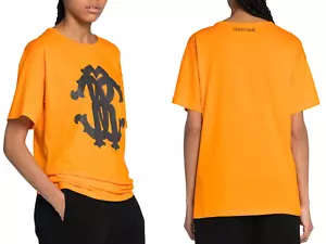 Roberto Cavalli RC Mono Logo Oversize Cotton T-Shirt Top Lounge Iconic Shirt S - Picture 1 of 12