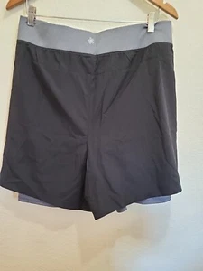 Tek Gear Womens Shorts Workout Lined Elastic Waist Black/Gray Size 3X NEW - Picture 1 of 8