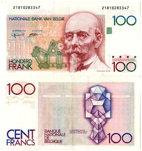 Belgium 100 Francs P#142a(6) (1982-94) Nationale Bank van Belgie AUNC - Picture 1 of 1