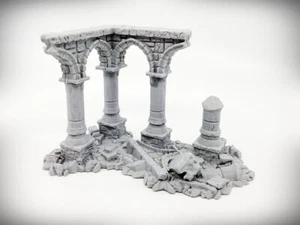 Ruined Columns - Quad Columns (Small) - Tabletop Wargaming RPG terrain - Picture 1 of 8
