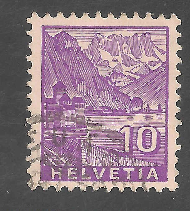 Switzerland #221 (A48) VF USED - 1934 10c Chillon Castle  - Image 1 of 1