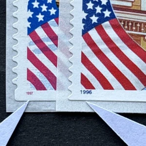 54179 US Stamp Sc# 2915b 2519d Sm Red Year & Large Blue Year MNHOG See Pic - Picture 1 of 2
