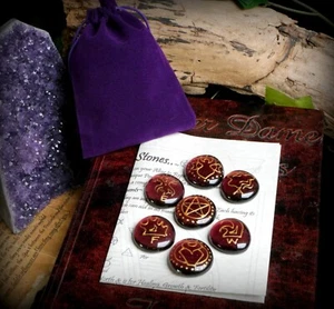 Witches Altar Stones God and Goddess Amulets with Elements Talisman Wiccan Gift - Picture 1 of 6