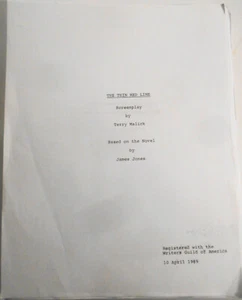 Terrence Malick - Scénario de la ligne rouge mince - Première draft 1989. Très rare - Photo 1 sur 18