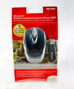 Microsoft Wireless Notebook Optical Mouse 3000 Gray PC-Windows-Mac New Sealed! - Picture 1 of 6