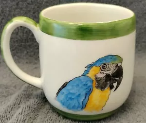 Hand Painted Signed Parrot Mug - Picture 1 of 5