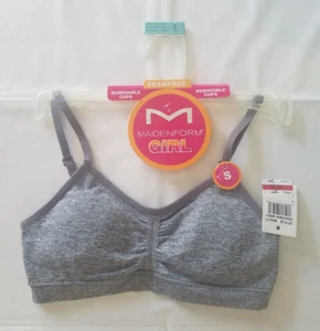 Maidenform Girls' Heather Grey Basic Adjustable Training Bra, Small - Picture 1 of 4