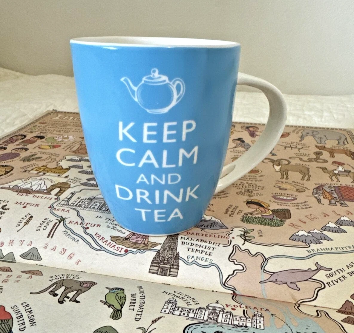 CafePress 'Keep Calm And Drink Tea' Mug - 11 Oz Ceramic Coffee Mug, Microwave & Dishwasher Safe