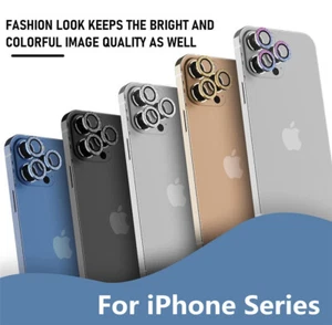 Metall Kamera Linse Schutz für iPhone 15 14 13 Leuchtlinse Schutzglas - Bild 1 von 12