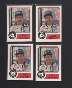 1988 NEIL BONNETT ROOKIE #20 4 CARD LOT MAXX RACING - Picture 1 of 1