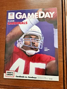 1986 Game Day Program CARDINALS vs COWBOYS LEONARD SMITH on Cover September 29 - Picture 1 of 4