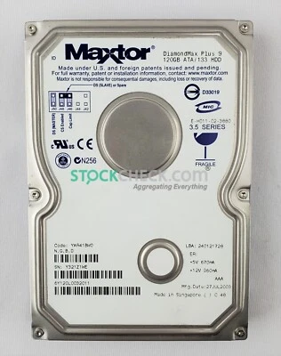 Maxtor 6Y120L0032011 Hard Disk Drive - Image 1 of 2