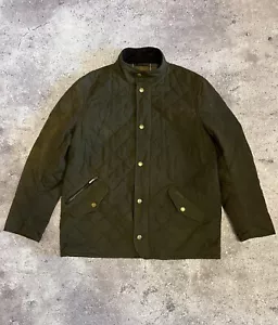 Barbour Chelsea Wax Quilted Jacket Waxed Cotton Olive Men's Size XL Vintage - Picture 1 of 18