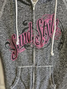 Sudadera con capucha gris pimatee cremallera completa con bolsillos talla pequeña para mujer - Imagen 1 de 3