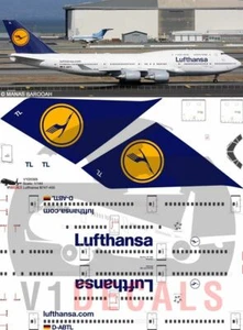 Calcomanías V1 Boeing 747-400 Lufthansa Airlines para kit de avión modelo 1/144 Revell - Imagen 1 de 9