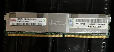 IBM 8GB DDR2 PC2-5300 FBD (2X4GB) MEMORY 46C7420 46C7423 43X5061 - Image 1 of 2