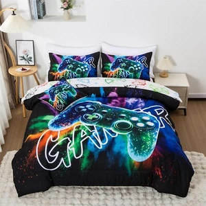 Aimuan Gamer Gaming Bedding Sets 3D Gamepad Comforter Sets for Boys Games Con... - Picture 1 of 8