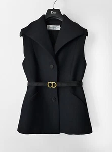 CHRISTIAN DIOR BAR WESTE, Jackett, fr. 38- 40, schwarz, Wolle/ Seide - Bild 1 von 5