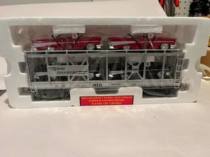 Rail King #30-7656 MTH AUTO TRANSPORT AUTO CARRIER w/ERTL@ 57 chevy's - Picture 1 of 15
