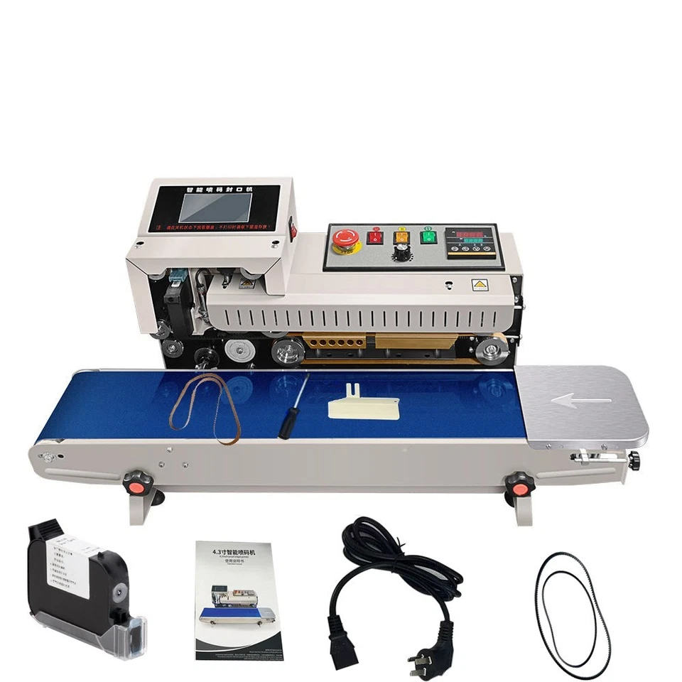 Machine de scellage de sacs laminés PE ​​PP à jet d'encre pour scelleuse à bande - Photo 1/4