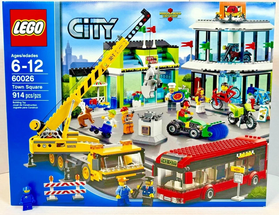 LEGO (60026) City: Town Square - New Sealed Retired Bus Construction Bike Castle - Image 1 of 4