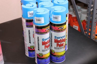 Aervoe 227 Fluorescent Blue Survey Marking Paint Cans (11-Pack) - Image 1 of 3