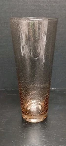 8"  Amber Bronze Tinted Blown Bubble Glass Vase - Picture 1 of 4