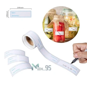 100 Stck. 3 Zoll x 1 Zoll Lebensmittel Datum Aufbewahrung Etiketten Abnehmbar Gefrieretikett für Behälter - Bild 1 von 13