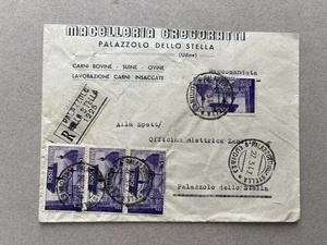 T) Busta Italia Repubblica racc Avvento Palazzolo dello Stella Udine 1947 - Imagen 1 de 2