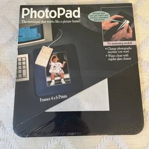 Vintage Mauspad 1995 Fotopad. Das Mousepad 4x6 Bilderrahmen! NOS NEU - Bild 1 von 3