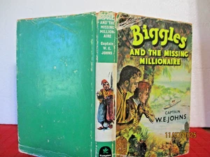 BIGGLES & THE MISSING MILLIONAIRE Hampton edition 1966 HCDJ W.E. Johns - Picture 1 of 8