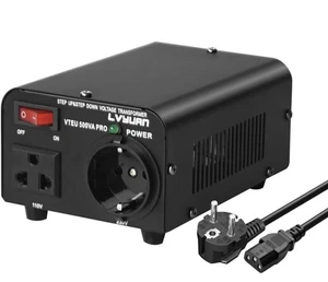 500W Spannungswandler, 230V bis 110V Spannungswandler Ringkern-Transformator... - Bild 1 von 8