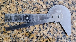 🗽 CRAFTSMAN NO4026 RULE GAGE PROTRACTOR DRILL POINT CENTER EXCELLENT CONDITION - Picture 1 of 8