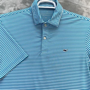 Vineyard Vines Shirt Men's size Medium polo stretch performance Golf Flex stripe - Picture 1 of 13