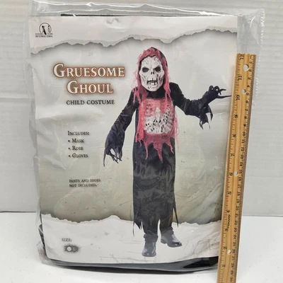GRIESOME GHOUL Disfraz y Máscara de Halloween para Niños - Niño Talla Grande - NUEVO Foto 1 de 4